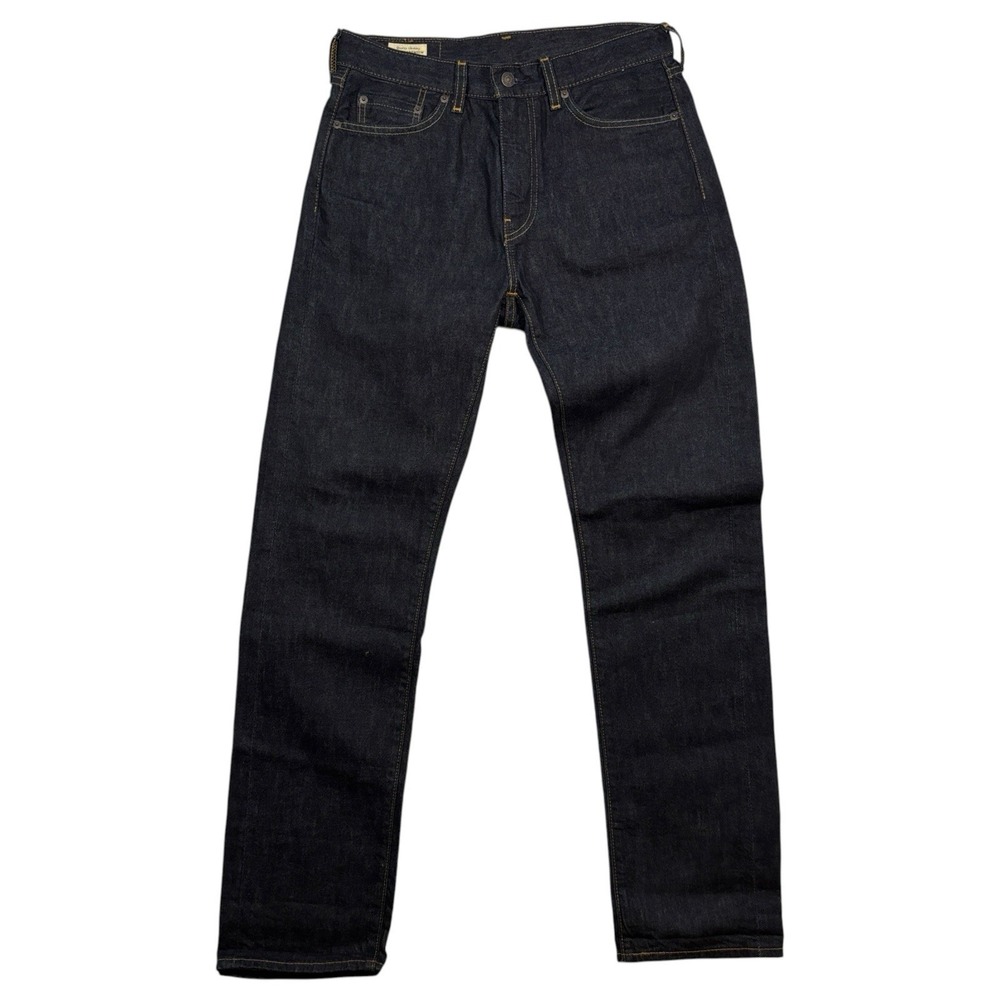 Levis Premium 505 Regular Fit Selvedge Denim Jeans Dark Mens 30x32